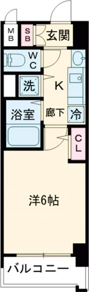 プレサンス三宮ルミネスの間取り画像
