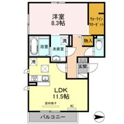 ソレイユ八尾の間取り画像
