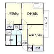 フラリッシュ紫原の間取り画像