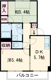 サザン五葉 A棟の間取り画像