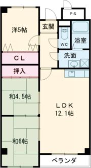 プランドール耳原の間取り画像