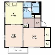 サンライズ杉山 Aの間取り画像