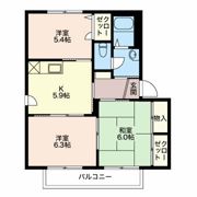 西上田ハイツⅡの間取り画像