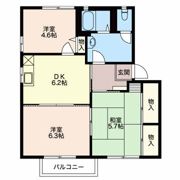 フレグランスパルファンⅡ Cの間取り画像