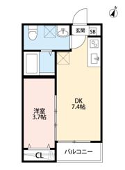 maison de cercle Ⅱ(メゾンドセルクルツー)の間取り画像