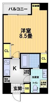 フォース二条城東の間取り画像