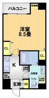 フォース二条城東の間取り画像