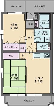 グランデフローラの間取り画像
