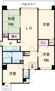 チサンマンション藤崎Ⅱの間取り画像