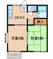 クワガタコーポの間取り画像