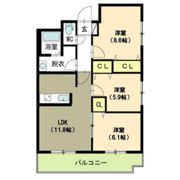 サンハイムさかいの間取り画像