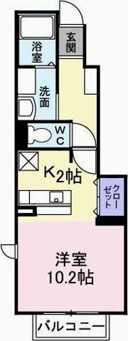 サンシャイン 桜川 Bの間取り画像
