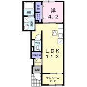 ポポラーレⅡの間取り画像