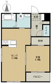 田畑ハイツルシアスⅠの間取り画像