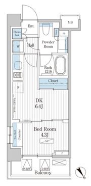 パークアクシス門前仲町テラスの間取り画像