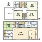 北大萱町戸建の間取り画像