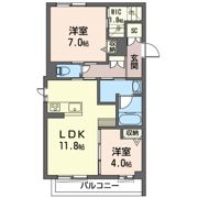 プリュネの間取り画像