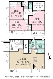 茅ヶ崎市旭が丘13戸建住宅の間取り画像
