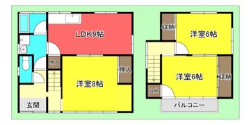 藤原貸家の間取り画像