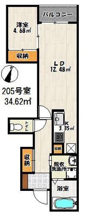 レイナス箱咲の間取り画像