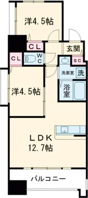 アポロ久留米東の間取り画像