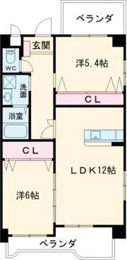 ノーブル三ヶ森の間取り画像