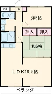 島崎ハイツの間取り画像