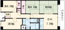 薬師寺アーバンライフの間取り画像