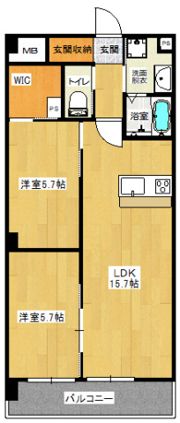 サンハイツ佐伯の間取り画像