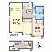 シャーメゾン盛岡中央の間取り画像