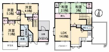 高須台六丁目戸建の間取り画像