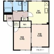 キャトルセゾン Fの間取り画像