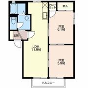 アルカディア島田 Bの間取り画像