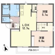 溝渕ハイツ B棟の間取り画像