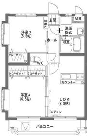 レインボーハイムの間取り画像