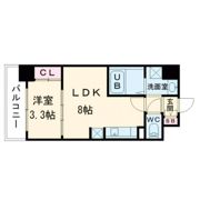 S-RESIDENCE難波西alterの間取り画像