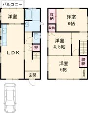大和郡山市九条町877‐13貸家の間取り画像