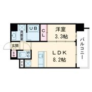 S-RESIDENCE難波西alterの間取り画像