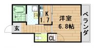 ユニクオーレ五日市Ⅱの間取り画像