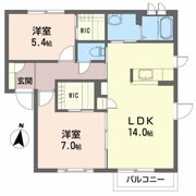 プロムナード南ケ丘Bの間取り画像