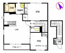 ティファーノ西大道 B棟の間取り画像