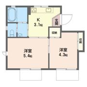 エクセル西ケ岡 Bの間取り画像