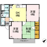 セジュールSHIGENO A棟の間取り画像