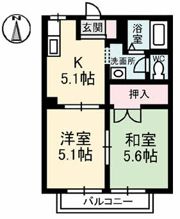 ベルエア B棟の間取り画像
