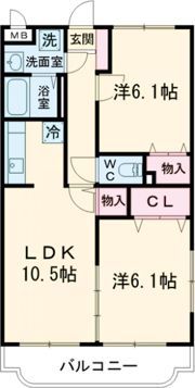 グリーンローズ一番館の間取り画像