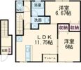 キャッスル雅 弐番館の間取り画像