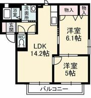 サニーズ福庭Ⅱ D棟の間取り画像