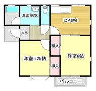 フジハイツB棟の間取り画像