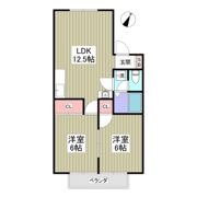リブレス桐生堤町Aの間取り画像