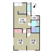 リブレス桐生堤町Aの間取り画像